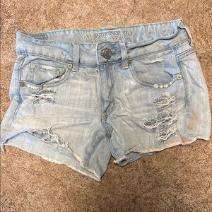 American Eagle Outfitters Women's Light Blue Denim Shorts